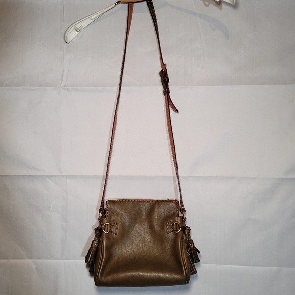 Dooney and Bourke Florentine leather crossbody army green bag - Picture 3 of 16